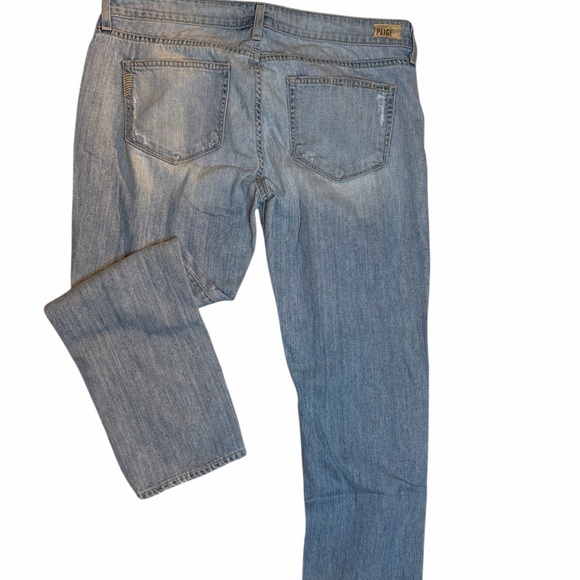 PAIGE Women's Distressed Blue Jeans - Picture 2 of 3